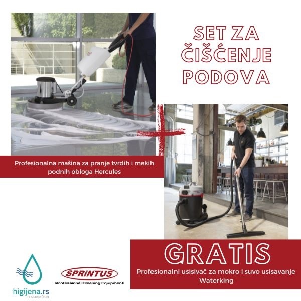set mašine i usisivača za čišćenje podova